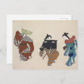 japanische Malerei traditionelle Vintage Tänzer Ki Postkarte (Vorne/Hinten)