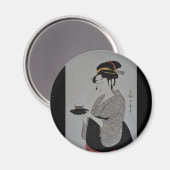 Japanische Malerei um 1793 Magnet (Vorderseite/Rückseite)