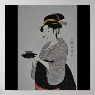 Japanische Malerei um 1793 Poster