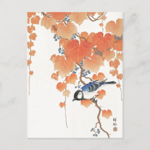 Japanische Malerei von Ohara Koson, Vintage, 小原古邨の Postkarte