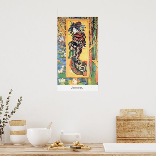 Japanische Malerei von Vincent van Gogh Poster (Küche)