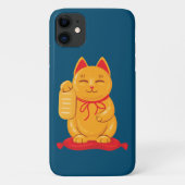 Japanische Maneki Neko Gold Cat, Symbol des Wohlst Case-Mate iPhone Hülle (Rückseite)