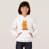Japanische Maneki Neko Gold Cat, Symbol des Wohlst Hoodie (Vorne ganz)