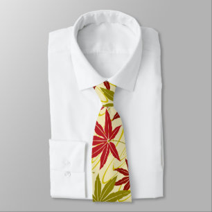 JAPANISCHE MAPLE LEAF (CREME) NECK TIE KRAWATTE