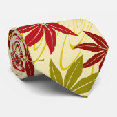 JAPANISCHE MAPLE LEAF (CREME) NECK TIE KRAWATTE (Gerollt)