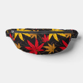 JAPANISCHE MAPLE-LEAF-MUSTER IN SCHWARZ BAUCHTASCHE (Ablage )