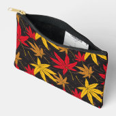 JAPANISCHE MAPLE-LEAF-MUSTER IN SCHWARZ ZUBEHÖRTASCHE (Offen)