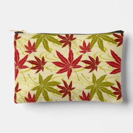 JAPANISCHE MAPLE-LEAF-PATTER IN CREME ZUBEHÖRTASCHE