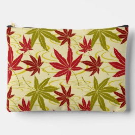 JAPANISCHE MAPLE-LEAF-PATTER IN CREME ZUBEHÖRTASCHE