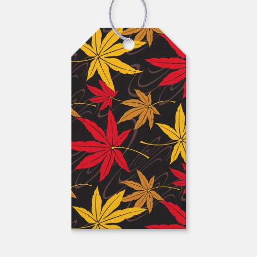 JAPANISCHE MAPLE LEAF (SCHWARZ) GESCHENKANHÄNGER (Vorderseite)
