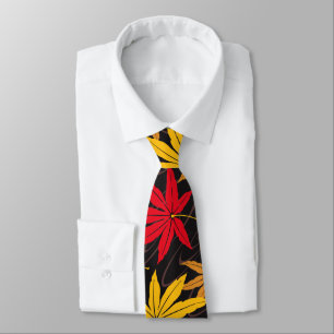 JAPANISCHE MAPLE LEAF (SCHWARZ) KRAWATTE