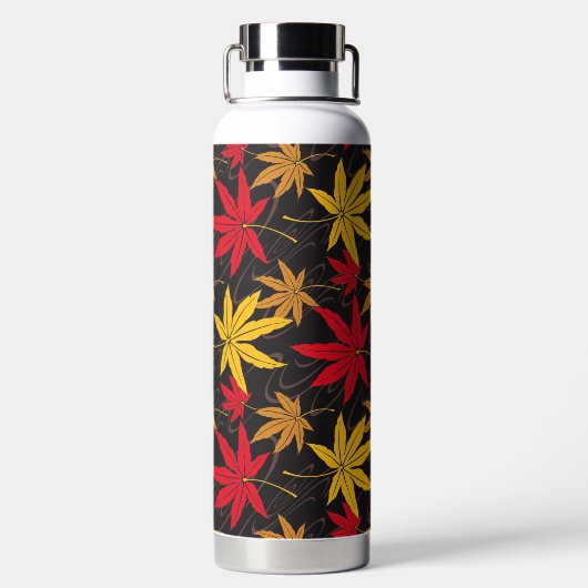 JAPANISCHE MAPLE LEAF (SCHWARZ) TRINKFLASCHE (Rückseite)