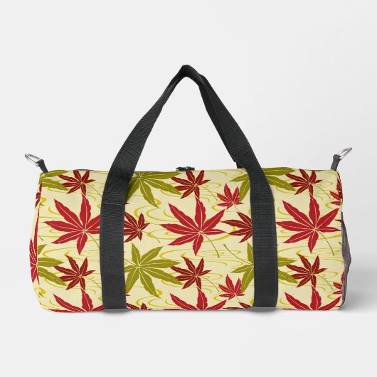 JAPANISCHE MAPLE PATTER IN CREME DUFFLE BAG (Vorderseite)