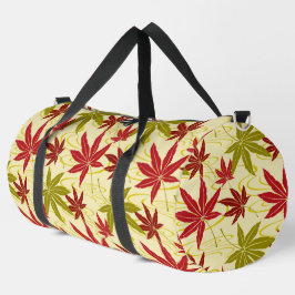 JAPANISCHE MAPLE PATTER IN CREME DUFFLE BAG