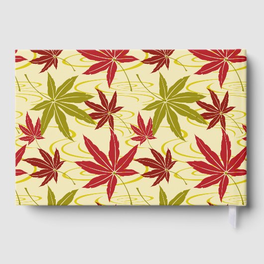 JAPANISCHE MAPLE PATTER IN CREME GÄSTEBUCH (Rückseite)