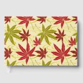 JAPANISCHE MAPLE PATTER IN CREME GÄSTEBUCH (Vorderseite)