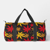 JAPANISCHE MAPLE PATTERIN IN SCHWARZ DUFFLE BAG (Vorderseite)