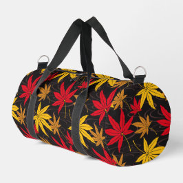 JAPANISCHE MAPLE PATTERIN IN SCHWARZ DUFFLE BAG