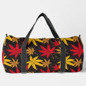 JAPANISCHE MAPLE PATTERIN IN SCHWARZ DUFFLE BAG (Vorderseite)