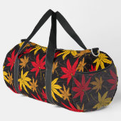 JAPANISCHE MAPLE PATTERIN IN SCHWARZ DUFFLE BAG (Rechte Ecke)