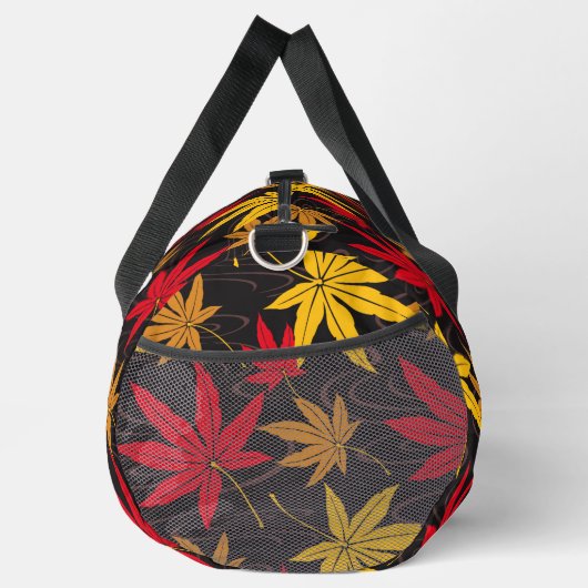 JAPANISCHE MAPLE PATTERIN IN SCHWARZ DUFFLE BAG (Rechts)
