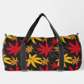JAPANISCHE MAPLE PATTERIN IN SCHWARZ DUFFLE BAG (Rückseite)