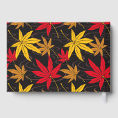 JAPANISCHE MAPLE PATTERIN IN SCHWARZ GÄSTEBUCH (Rückseite)