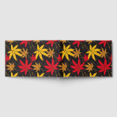 JAPANISCHE MAPLE PATTERIN IN SCHWARZ GÄSTEBUCH (Voll)