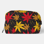 JAPANISCHE MAPLE PATTERIN IN SCHWARZ WASCHBEUTEL (Rückseite)