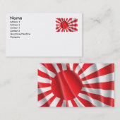 JAPANISCHE MARINE-FLAGGE VISITENKARTE (Vorne/Hinten)