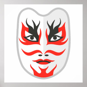 Japanische Maske Poster