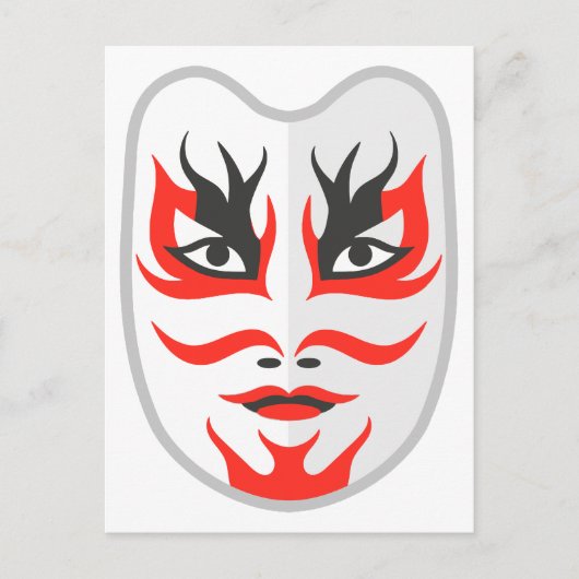 Japanische Maske Postkarte (Vorderseite)
