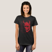 Japanische Massedemon oder Oni Skull Ästhetik T-Shirt (Vorne ganz)