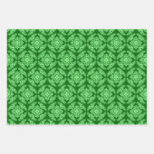 Japanische Medaillonmuster, Gold, Grau, Grün Geschenkpapier Set (Vorderseite 3)