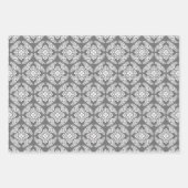 Japanische Medaillonmuster, Gold, Grau, Grün Geschenkpapier Set (Vorderseite 2)