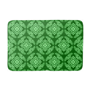 Japanische Medallion Muster, Dunkler Jade Green Badematte