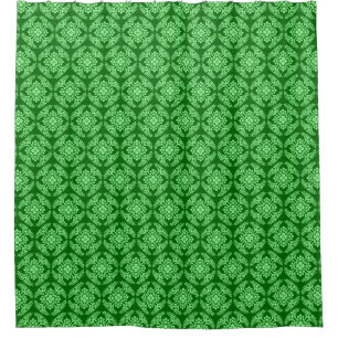 Japanische Medallion Muster, Dunkler Jade Green Duschvorhang