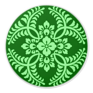 Japanische Medallion Muster, Jade Green Keramikknauf