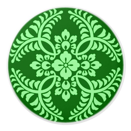 Japanische Medallion Muster, Jade Green Keramikknauf (Vorderseite)