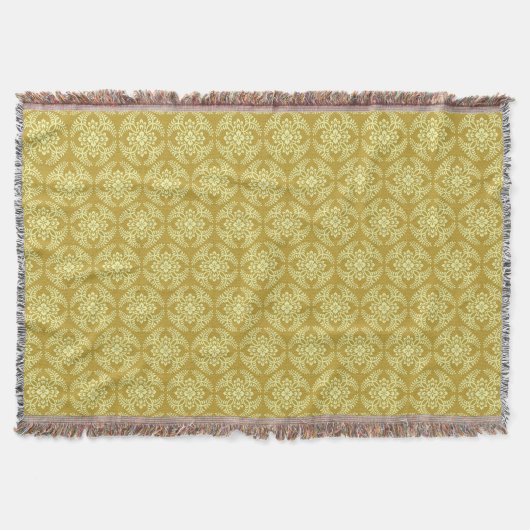 Japanische Medallion Muster, Mustard Yellow Decke (Vorderseite)
