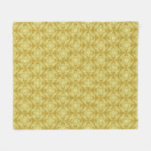 Japanische Medallion Muster, Mustard Yellow Fleecedecke (Vorderseite (Horizontal))