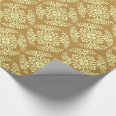 Japanische Medallion Muster, Mustard Yellow Geschenkpapier (Ecke)