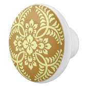 Japanische Medallion Muster, Mustard Yellow Keramikknauf (Rechts)