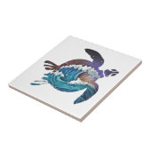 Japanische Meeresschildkröten Fliese (Seite)