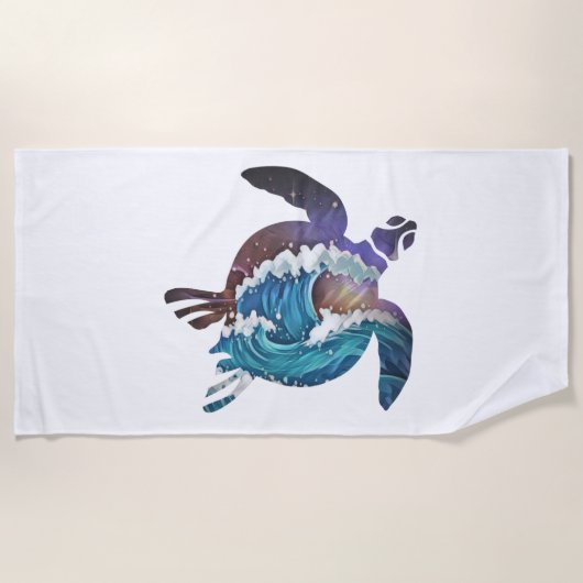 Japanische Meeresschildkröten Strandtuch (Vorderseite)