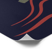 Japanische Mid Century Moon Wave Moderne Minimalis Poster (Ecke)