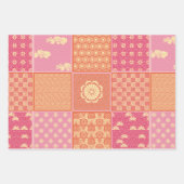Japanische Mix-Patchwork Geschenkpapier Set (Vorderseite)