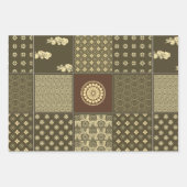 Japanische Mix-Patchwork Geschenkpapier Set (Vorderseite 2)
