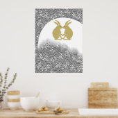 japanische Mond- und Kaninchenfische Poster (Küche)