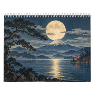 Japanische Mondnächte 2027 Kalender Ukiyo-e